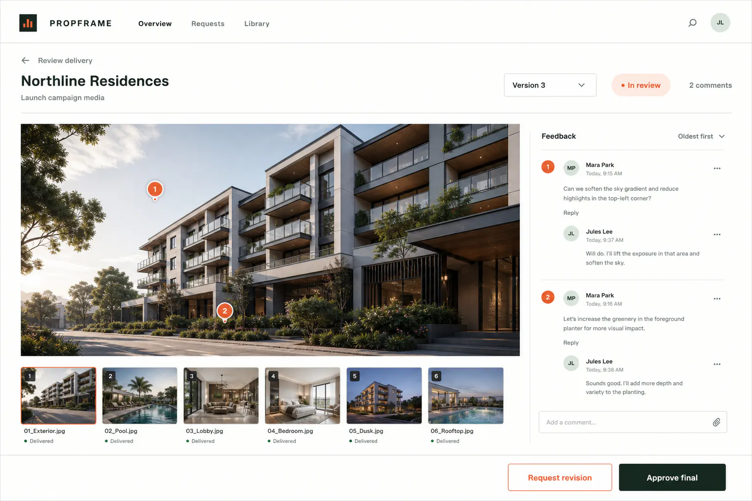 PROPFRAME — Real estate media operations gallery image