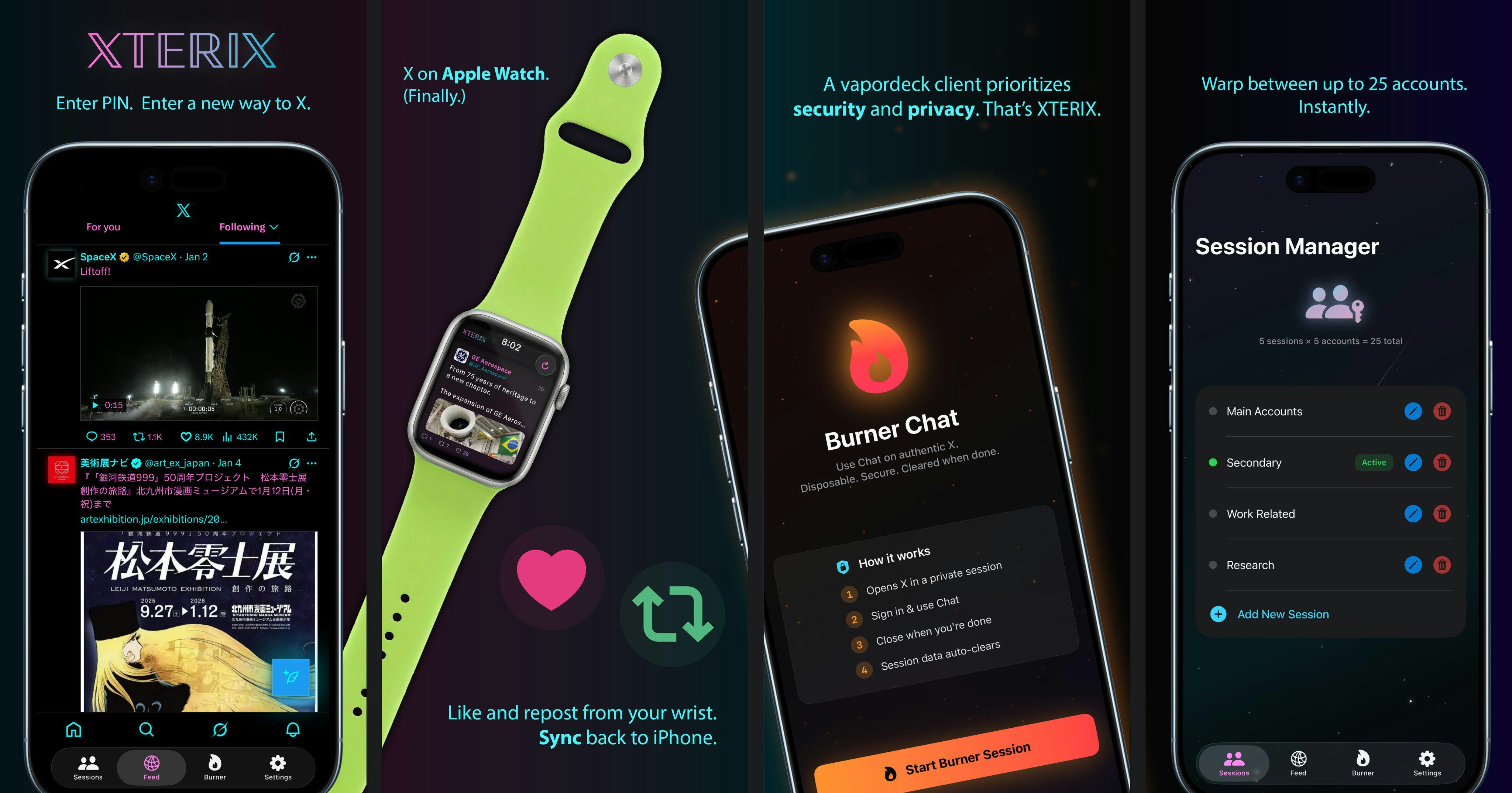 XTERIX: Vapordeck for X (Twitter) gallery image