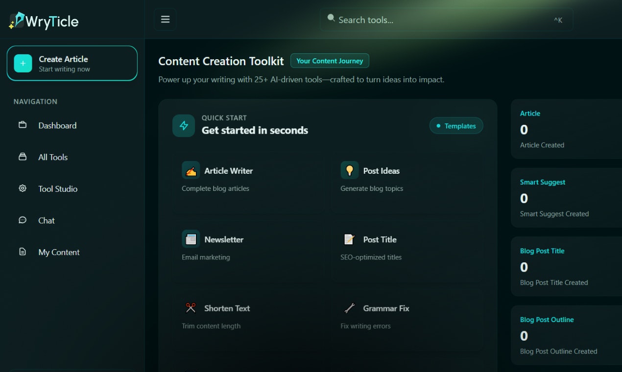 Wryticle - Screenshot 2 showing product features and functionality