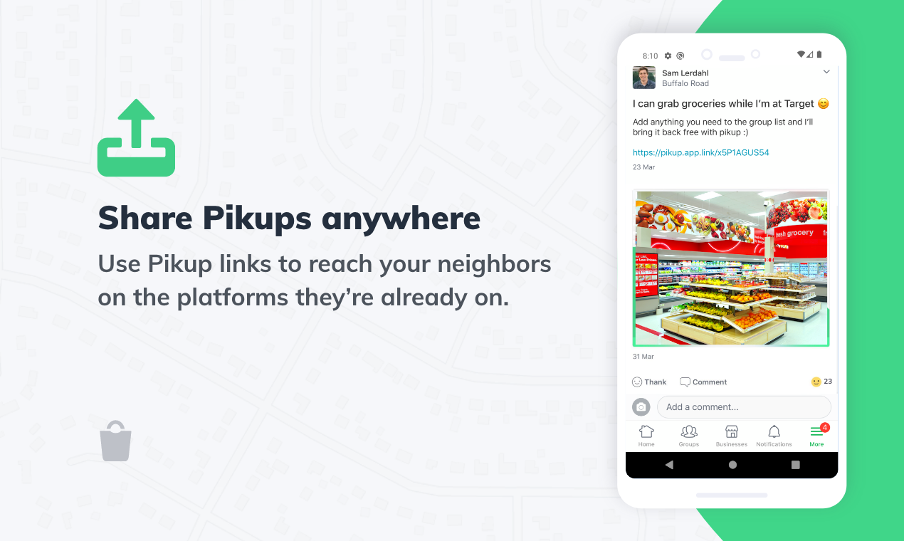 Pikup: Coordinate errands with neighbors gallery image