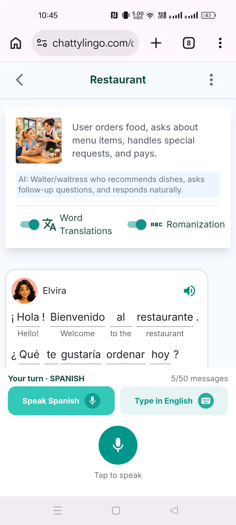 ChattyLingo — Learn Language by Speaking screenshot 5