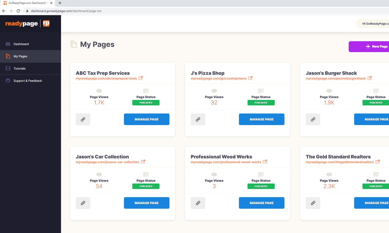 GoReadyPage.com gallery image