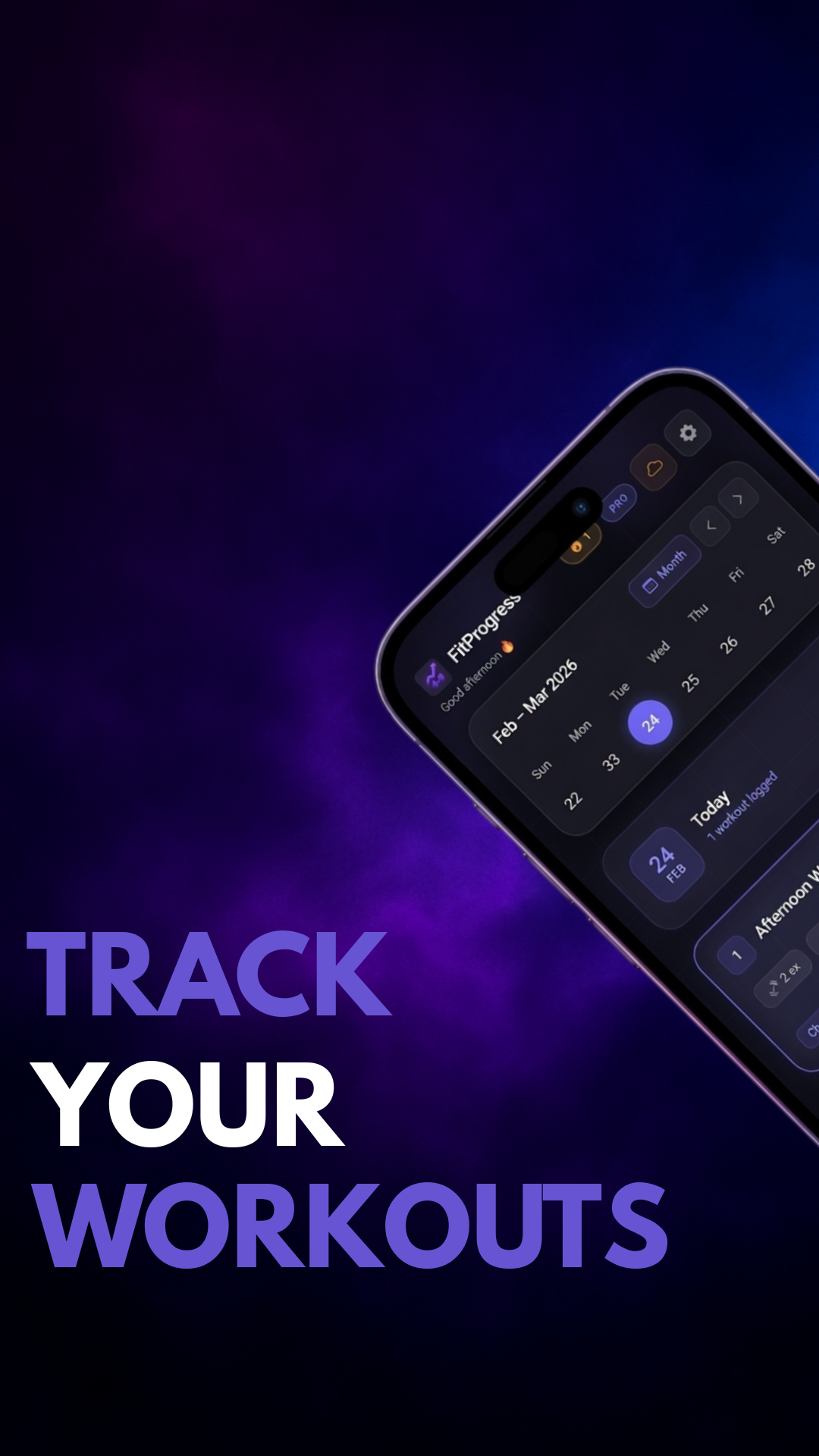 FitProgress - Main product screenshot demonstrating key features and user interface