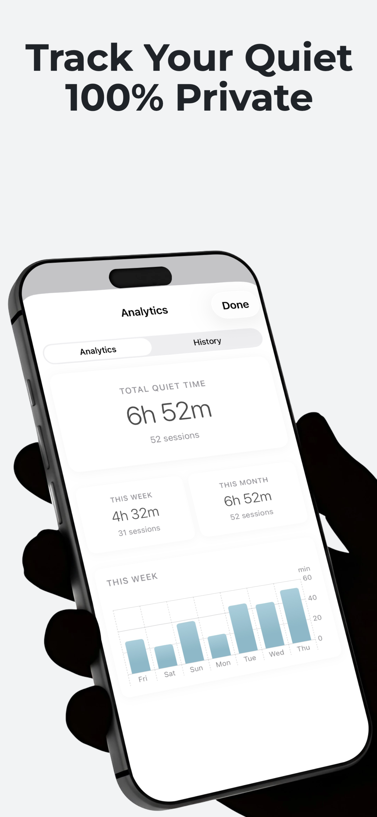 Quietude - Screenshot 4 showing product features and functionality