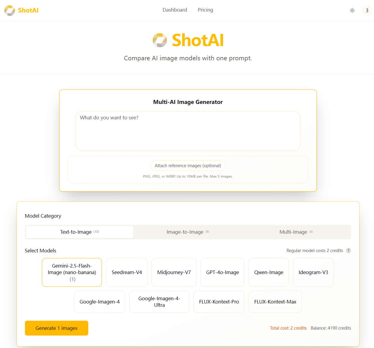 ShotAI - Main screenshot showing features and interface