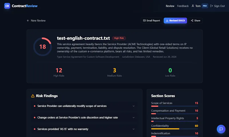 ContractReview screenshot 2