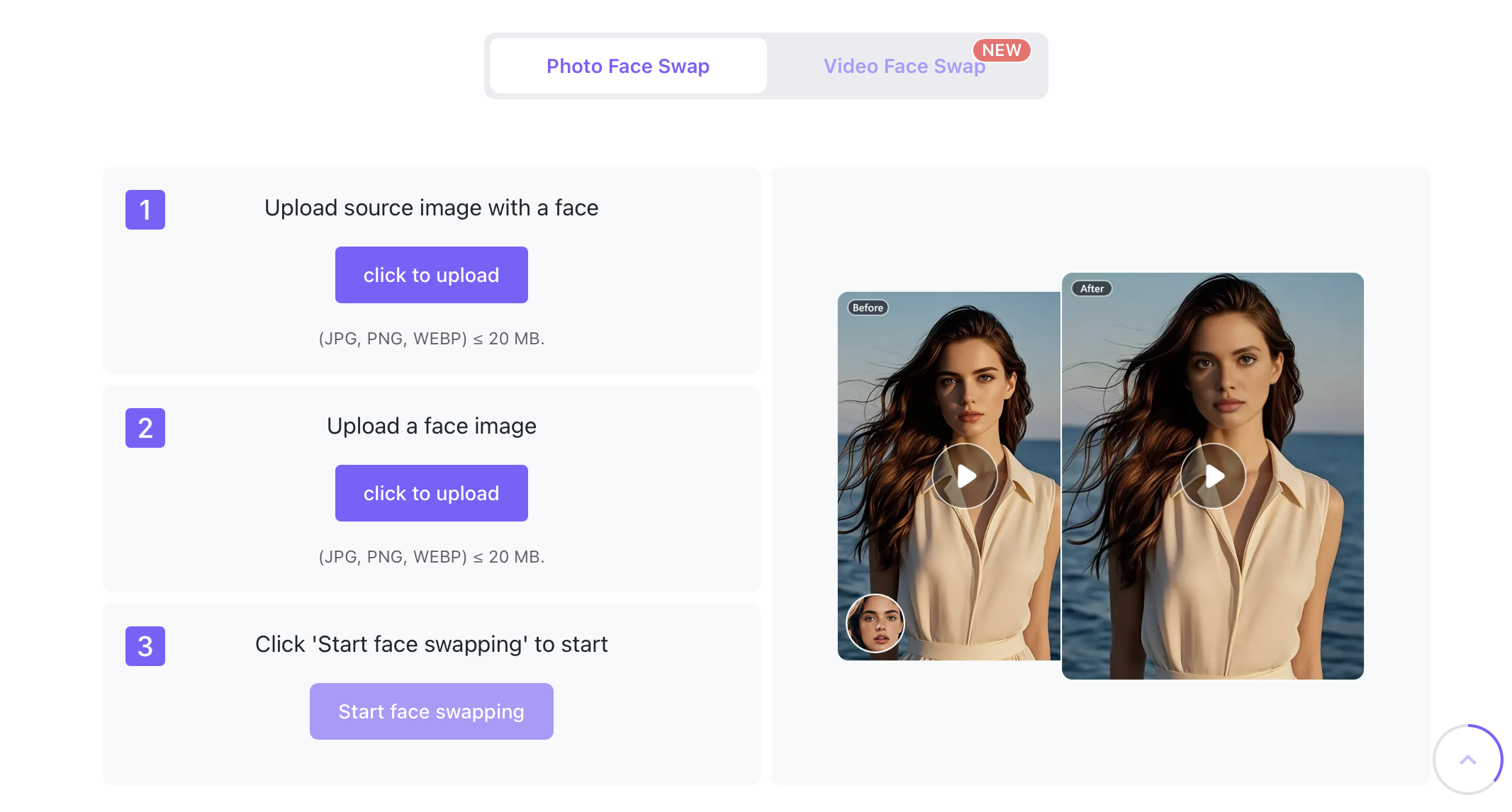 Média Échange de visage AI gratuit sur la photo et la vidéo - Échangeant instantanément n'importe quel visage avec Visro Ai en photo et vidéo 3