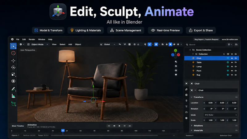 Online 3D Editor screenshot 2