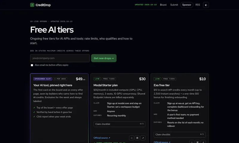 CreditDrop screenshot 2