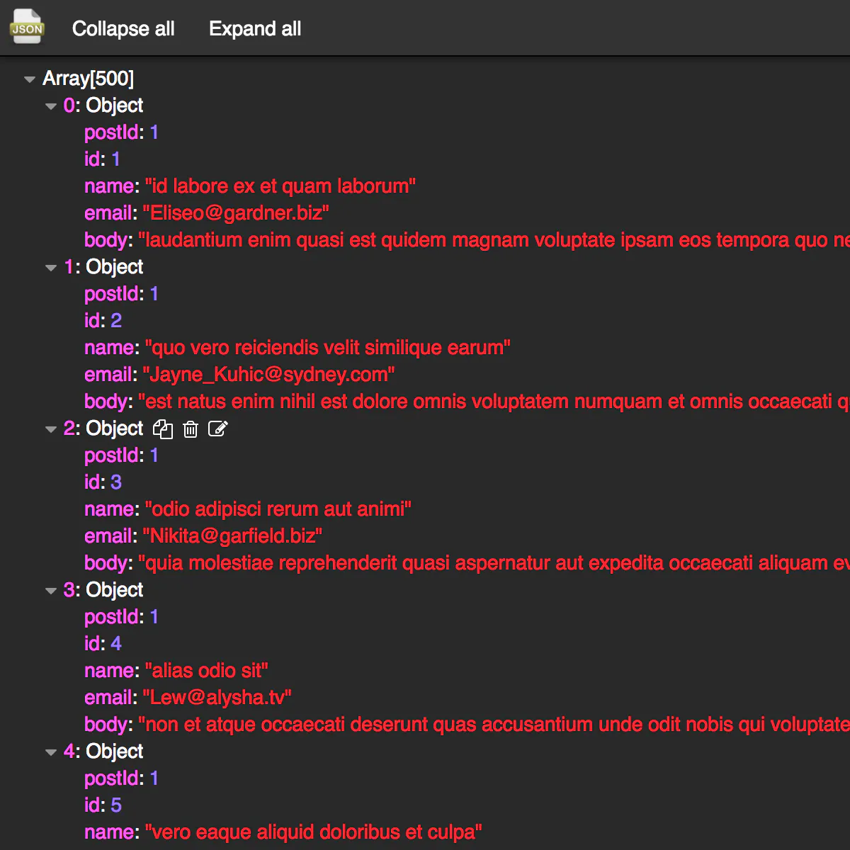 JSON helper plugin for chrome