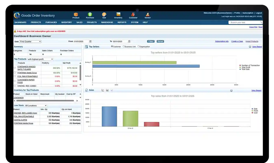 GOIS - Main product screenshot demonstrating key features and user interface