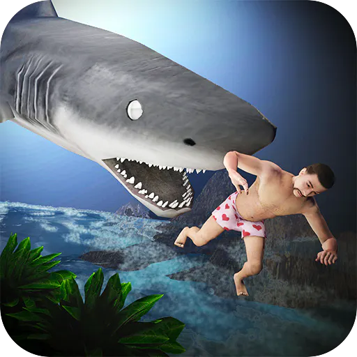 Blue Whale Survival Simulator: Angry Shark Game