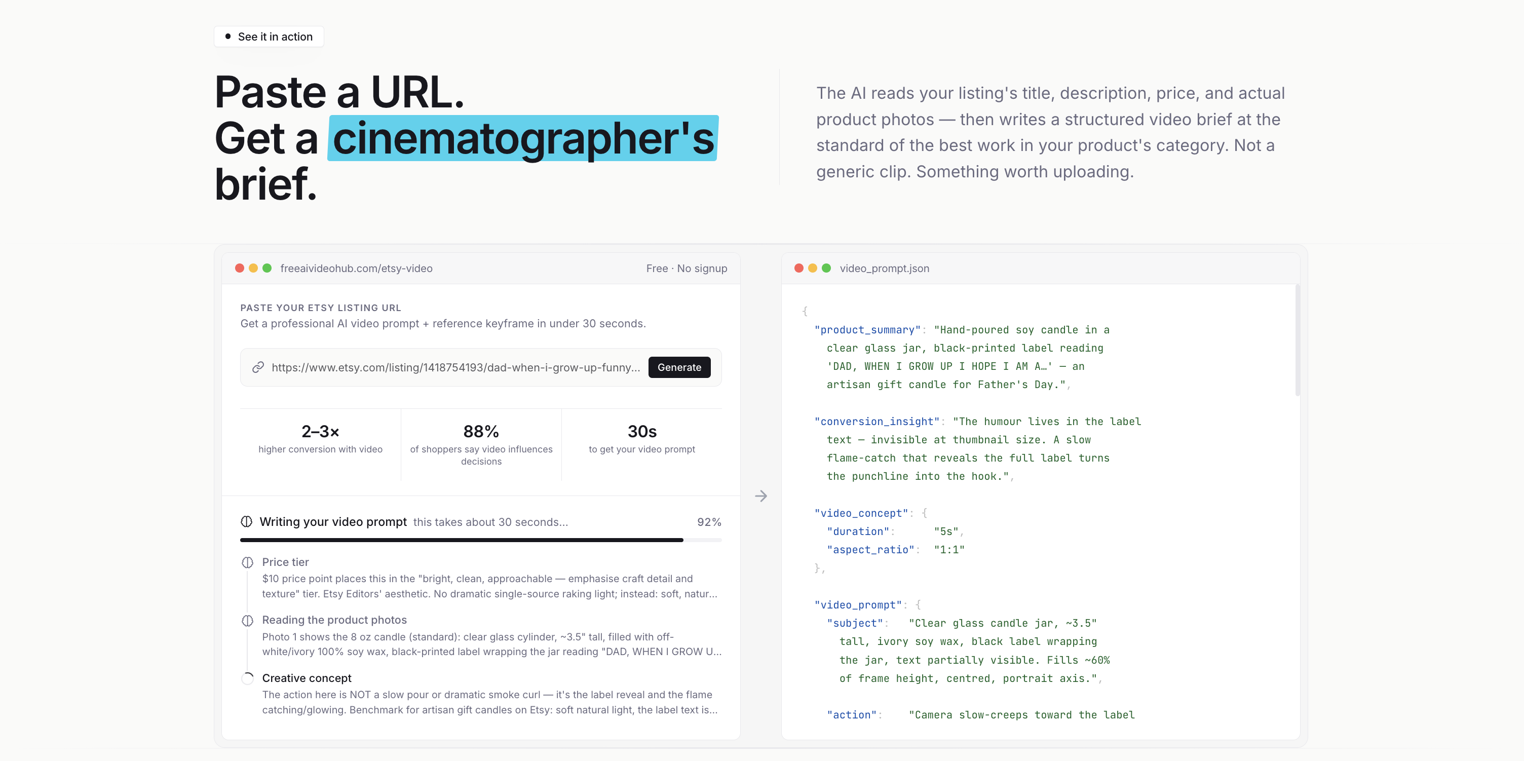 Etsy AI Video Prompt Generator gallery image
