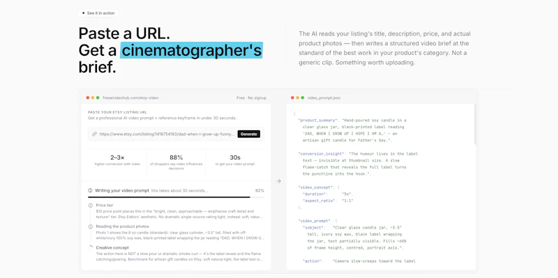 Etsy AI Video Prompt Generator screenshot 3