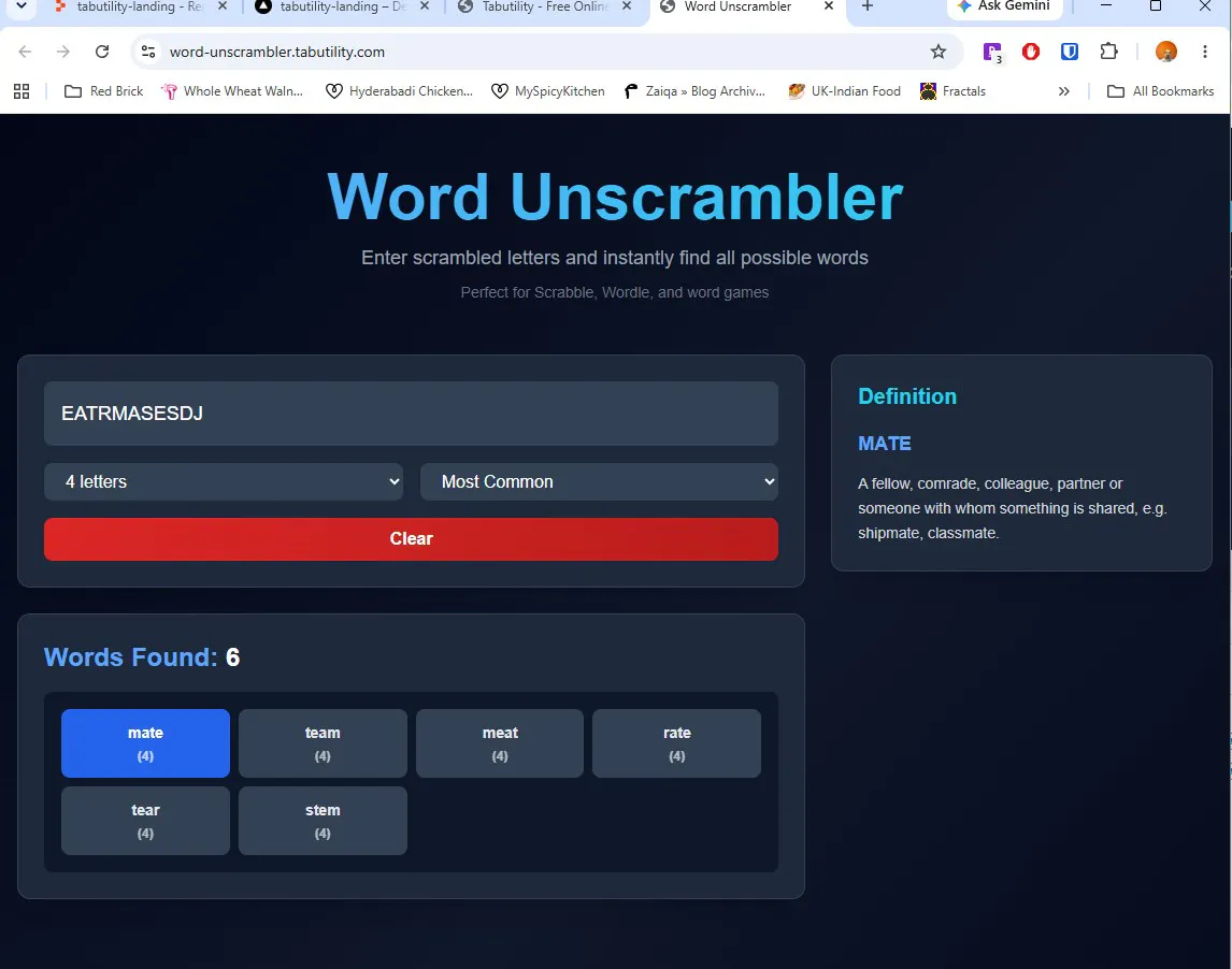 Word Unscrambler