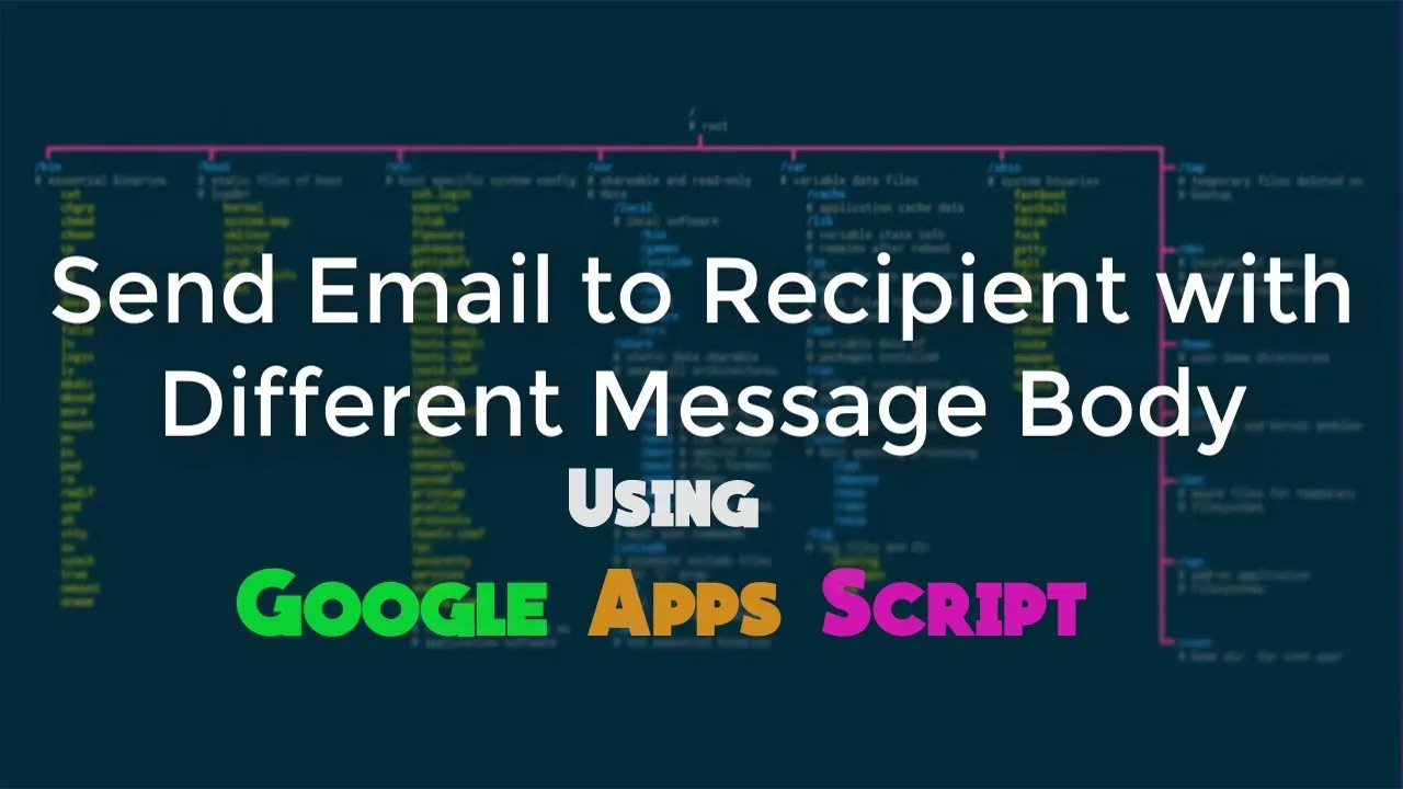 Send Email to Recipients Using Google Spreadsheet