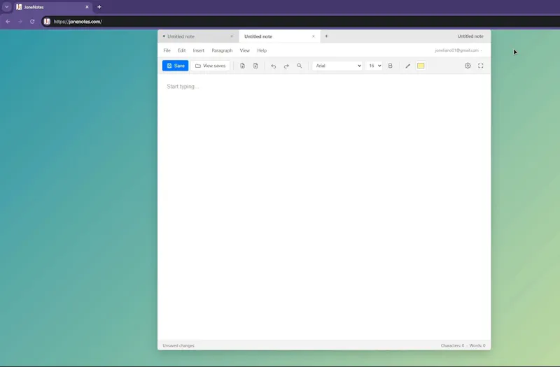 JoneNotes screenshot 1