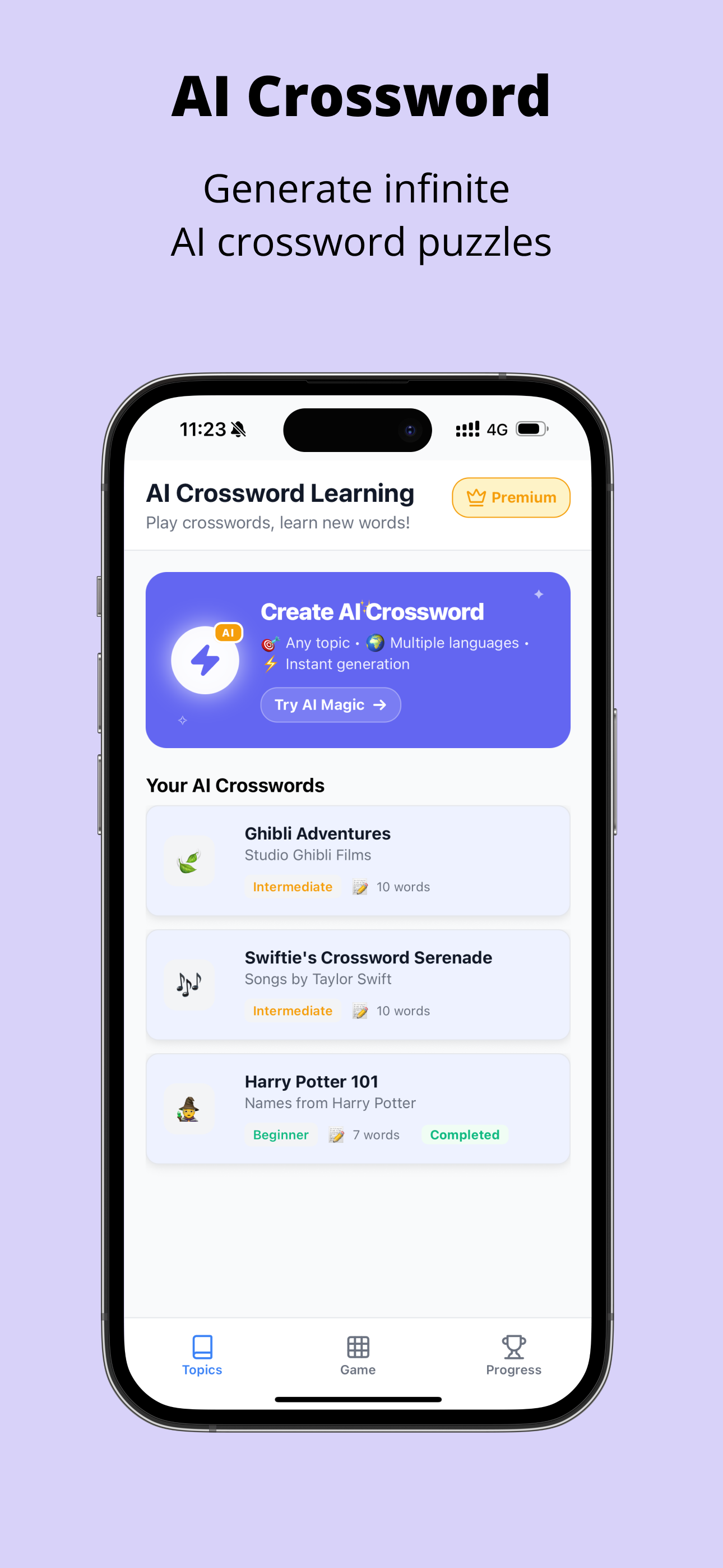 Média Mots croisés Learn - AI Crossword Puzzles - Mots croisés alimentés par AI pour étendre votre vocabulaire 2