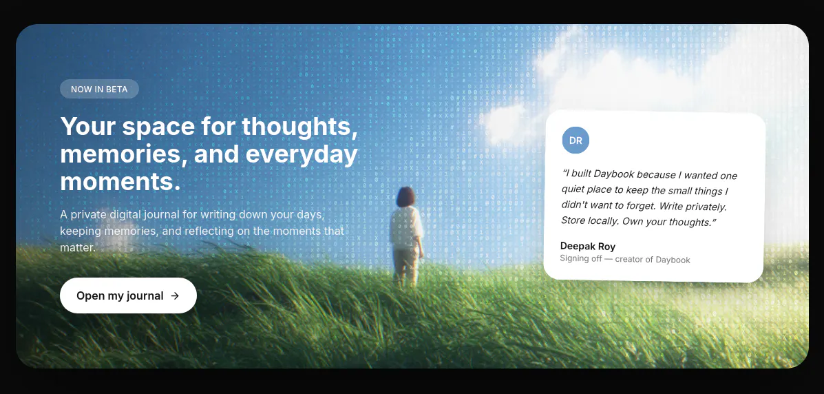 Daybook screenshot