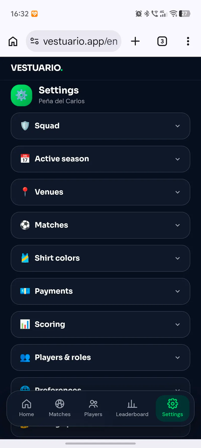 Vestuario screenshot 2