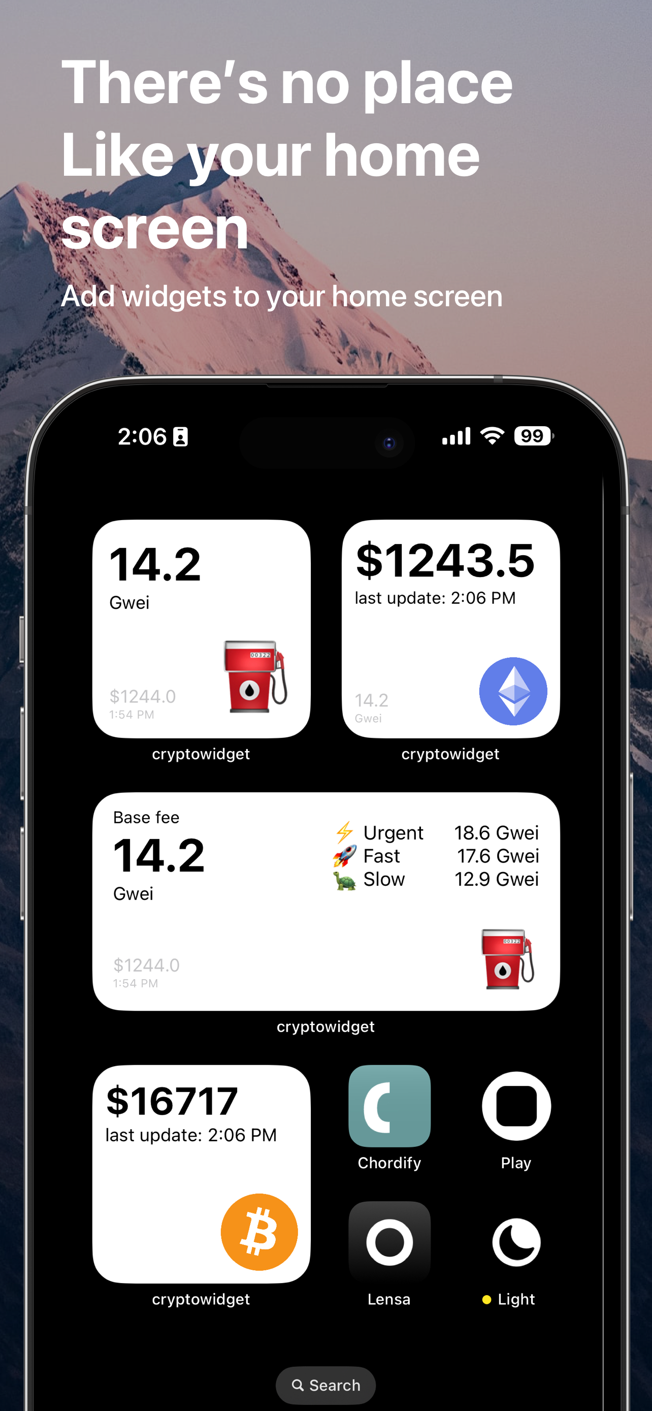 Kit de herramientas de widget crypto - Analítica criptográfica en su pantalla de inicio media 2