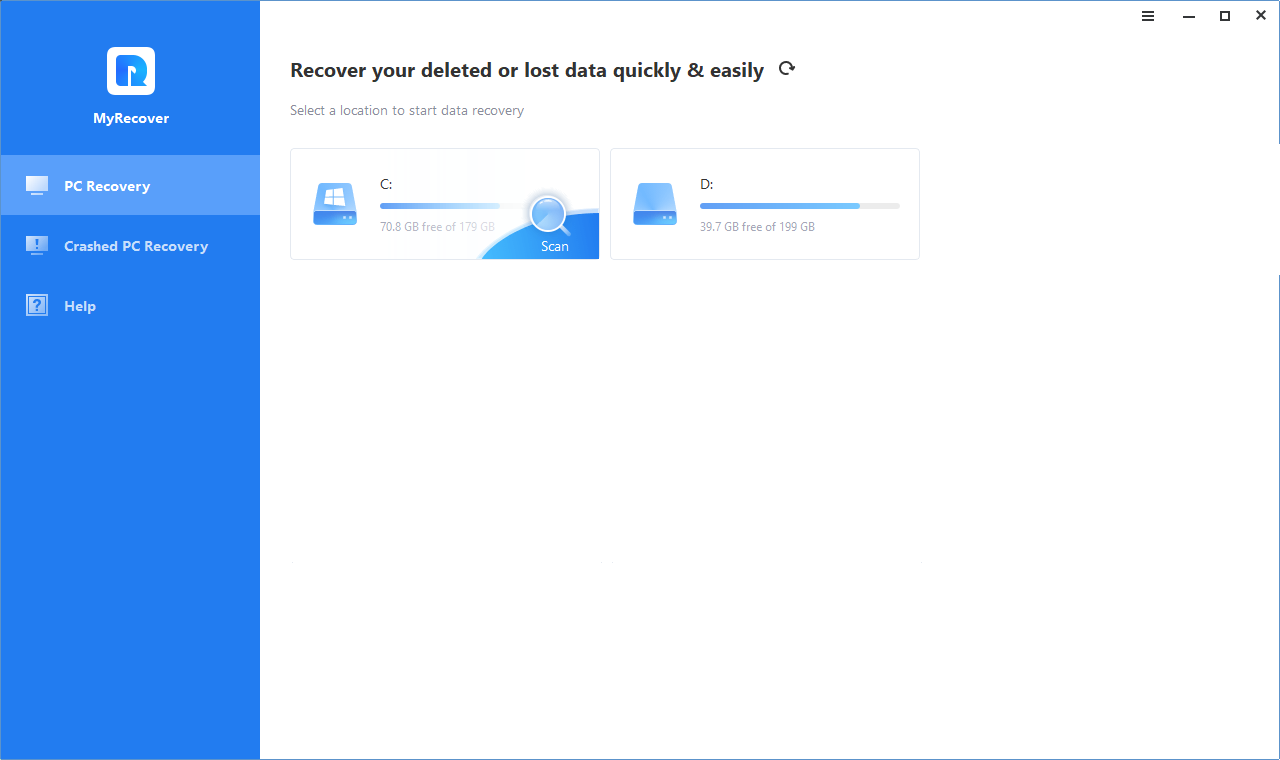 MyRecover - Software zur Wiederherstellung von Dateien unter Windows und iOS Medien 2