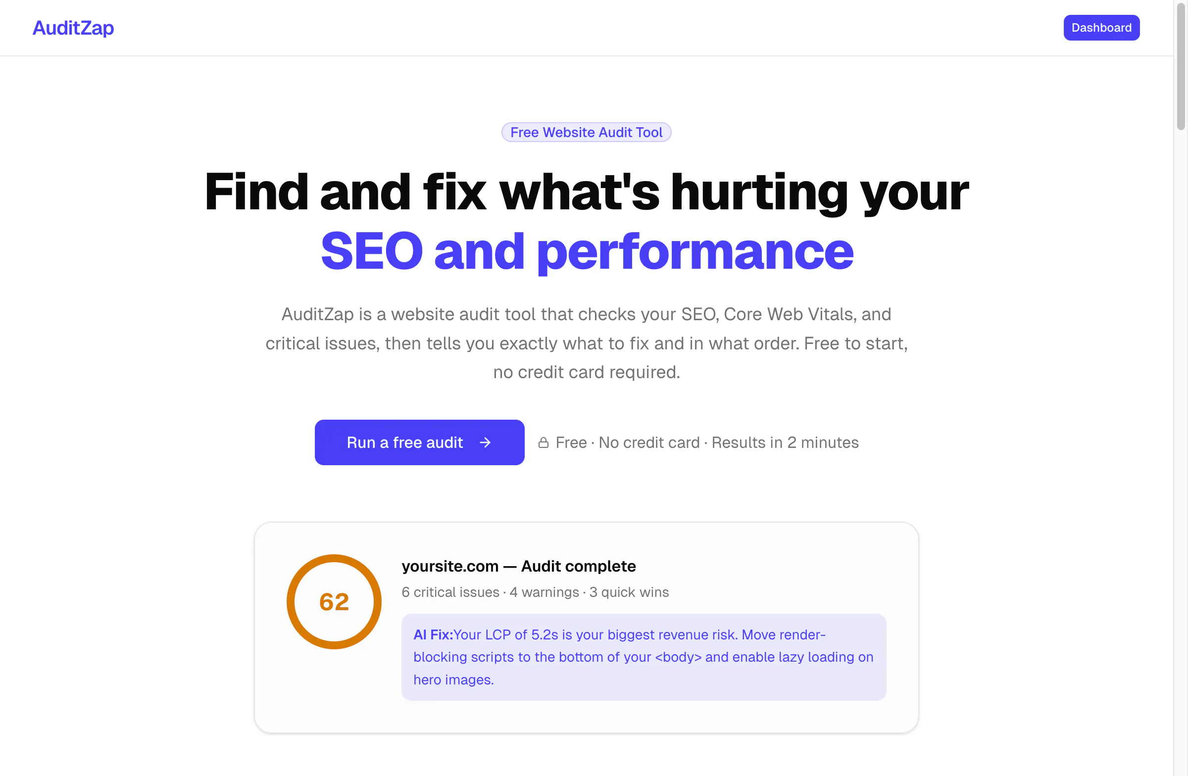 AuditZap 제품 배너