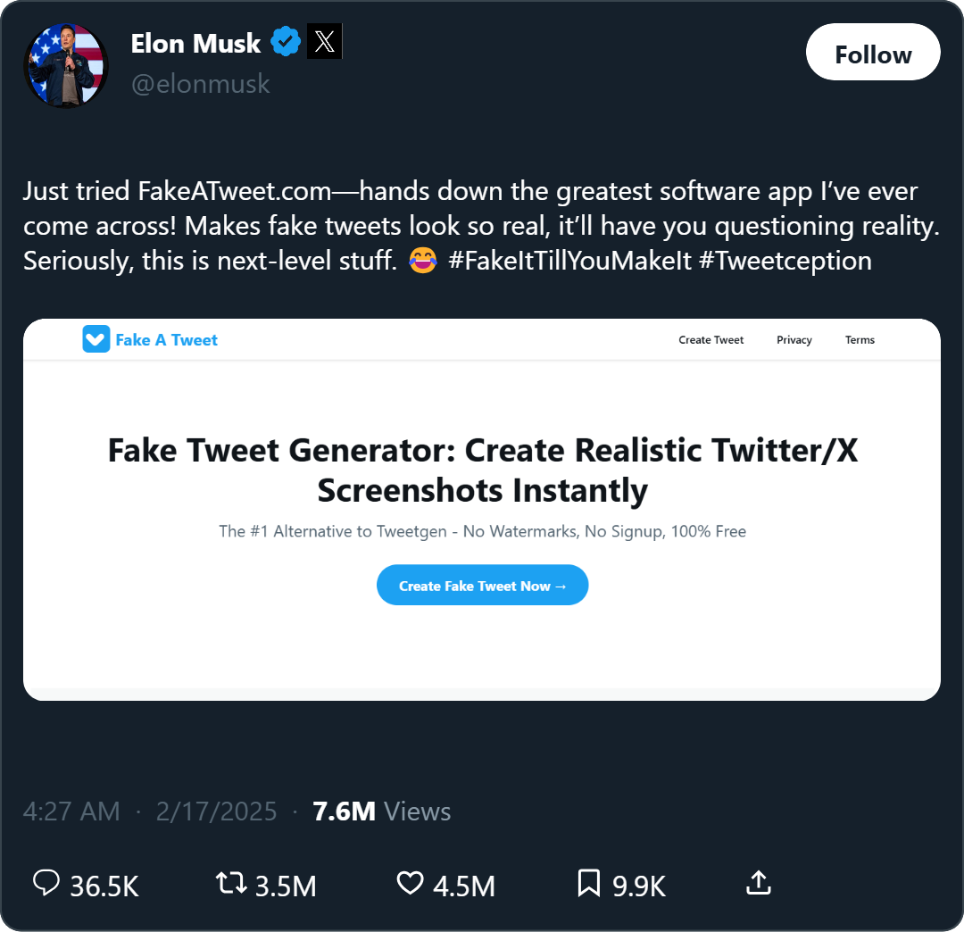 Fake Tweet Generator gallery image