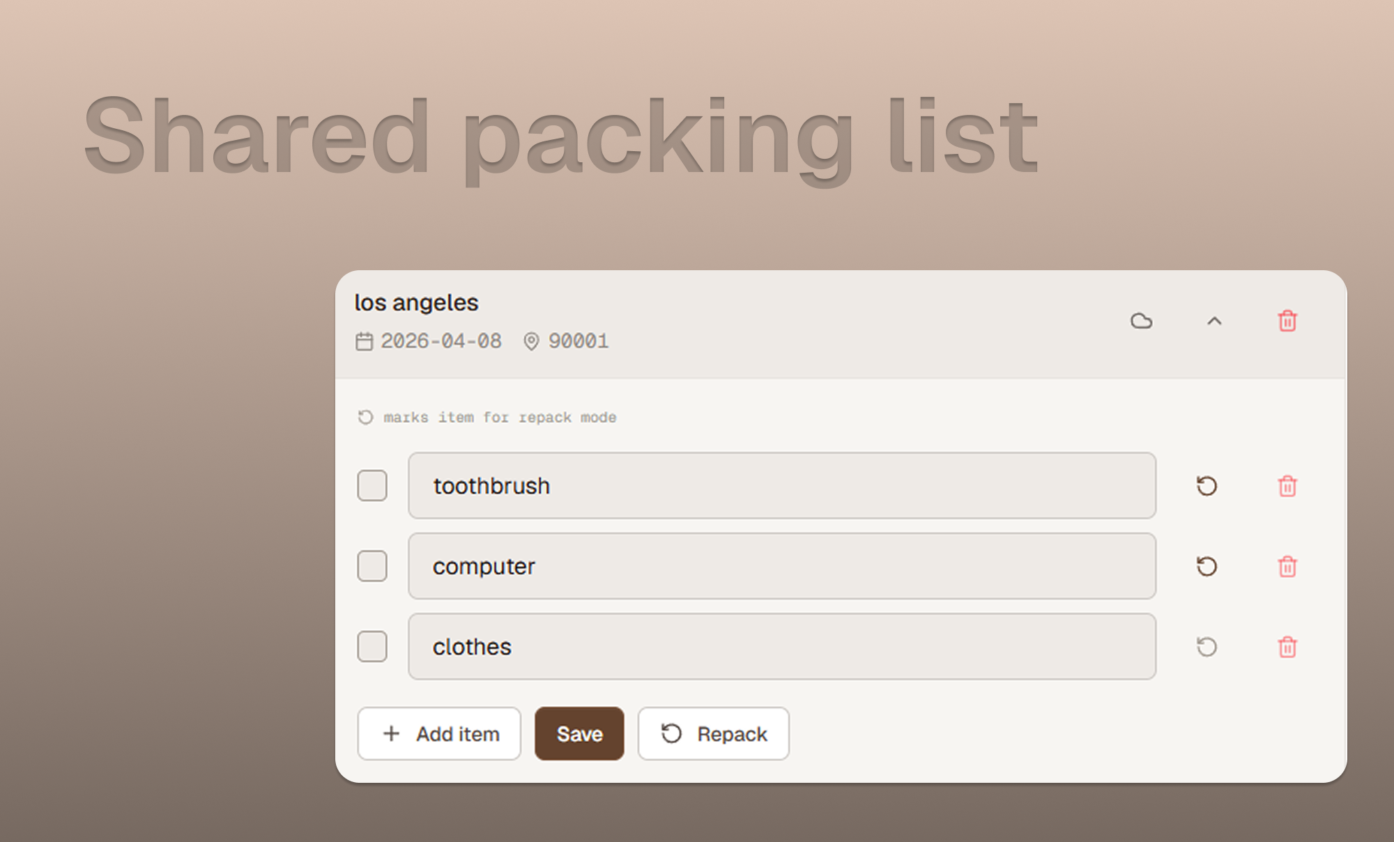 Packly gallery image