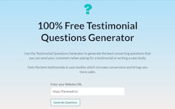 AI Testimonial Questions Generator media 1