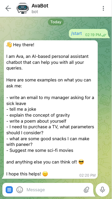 AvaBot gallery image