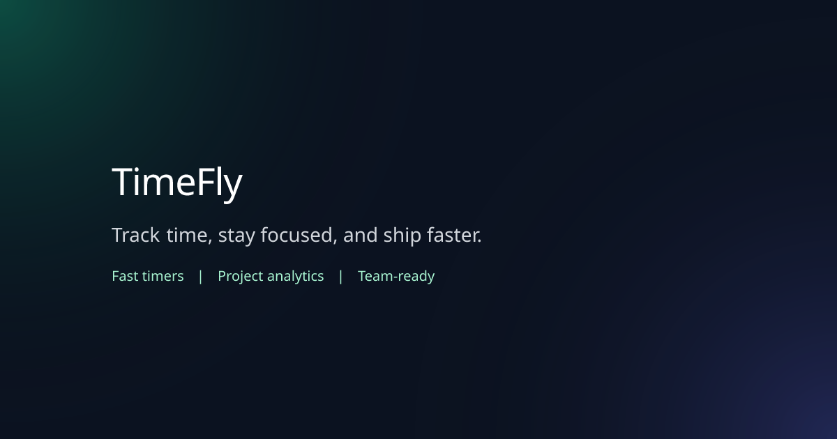 TimeFly - Screenshot 2 showing product features and functionality