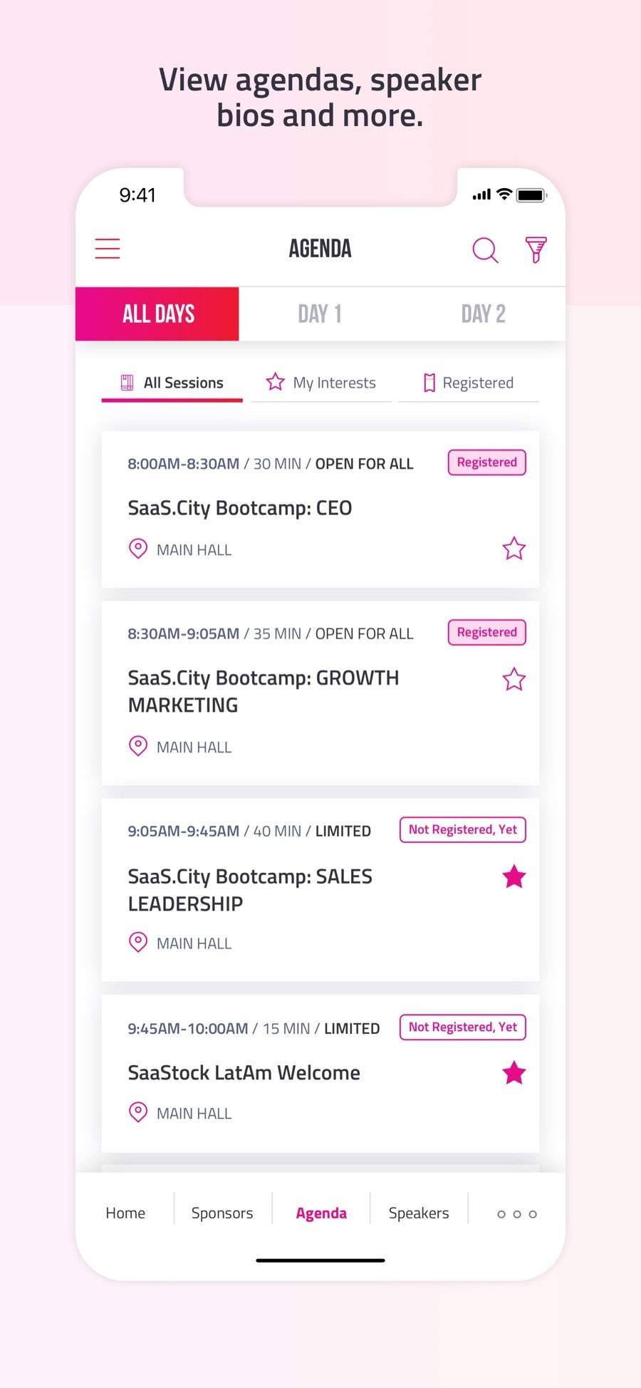 SaaStock Event App gallery image
