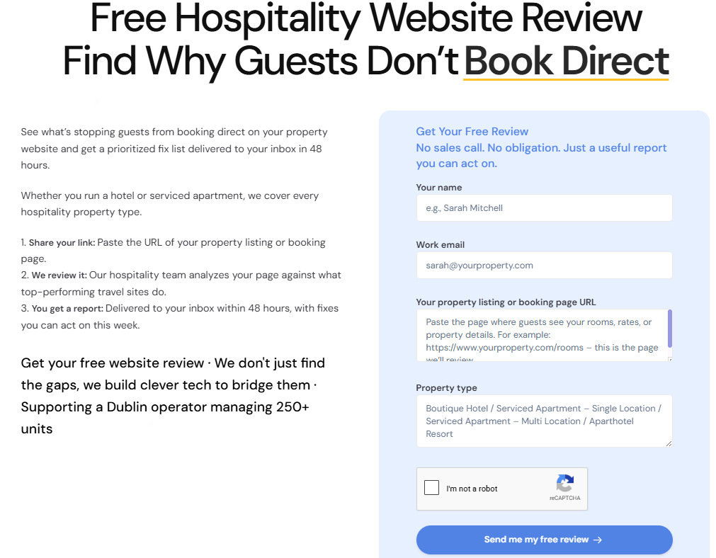 Free Hotel Website Review gallery image