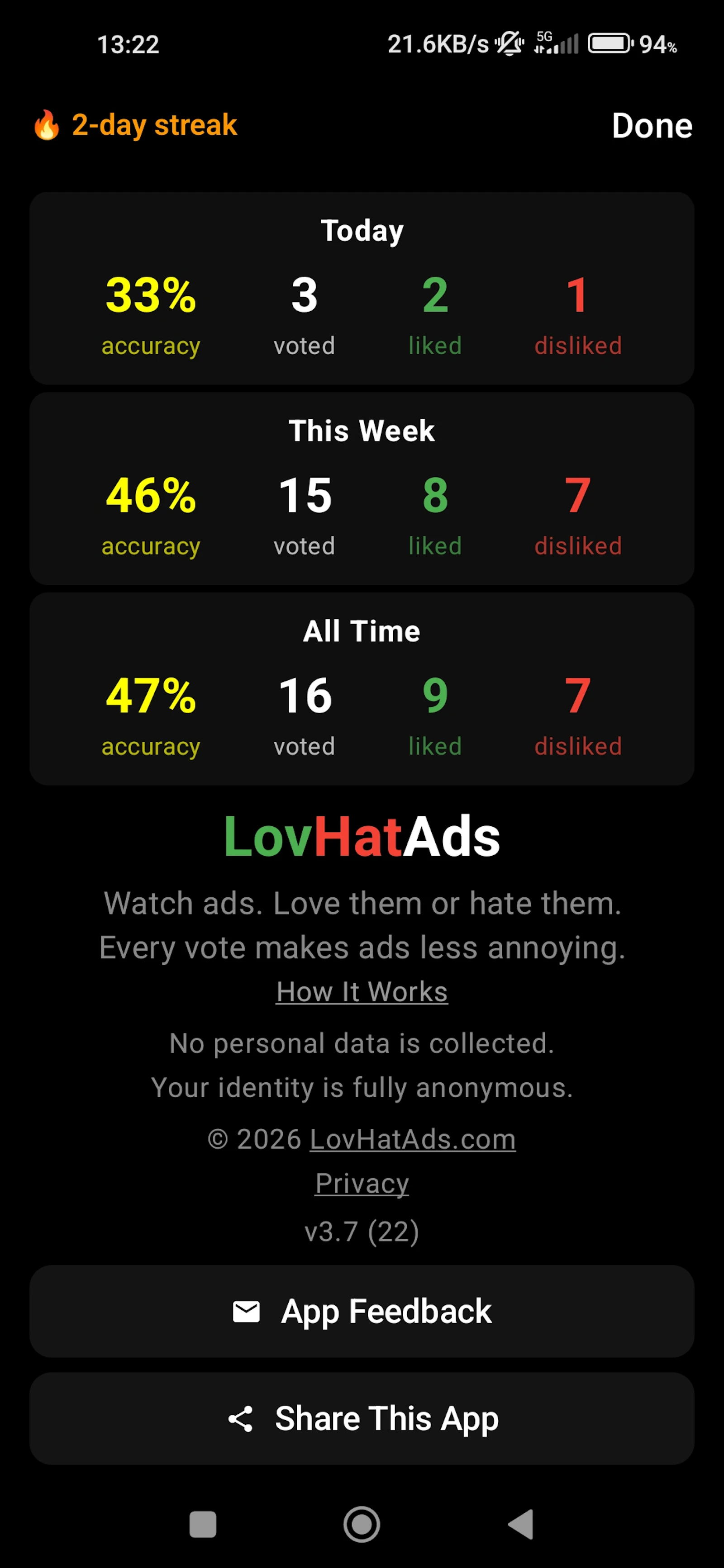 LovHatAds: Rate & Vote on Real Ads  screenshot 5