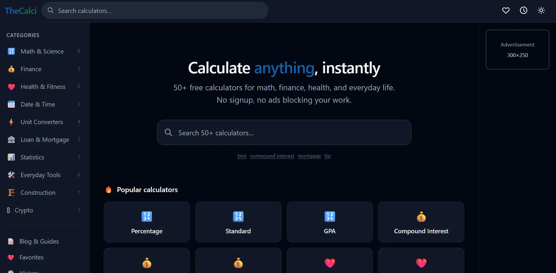 TheCalci. Calculate anything, instantly gallery image