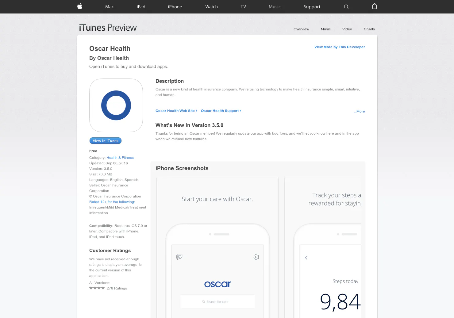 Oscar Health (iOS)