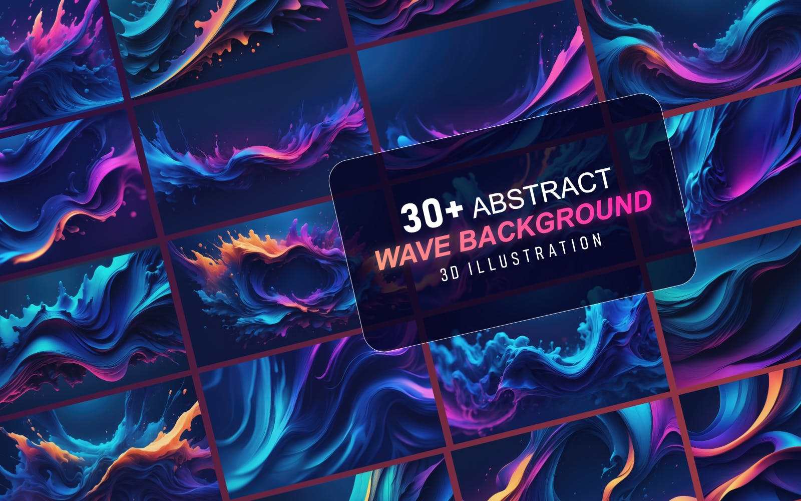 30+ Abstract wave background set media 1