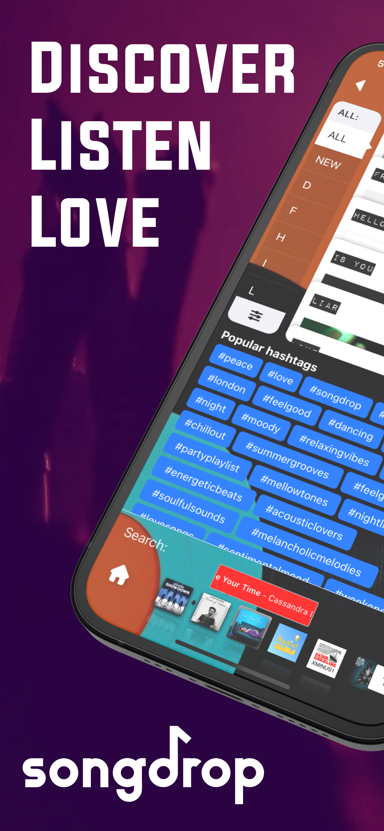 Songdrop - La música nos conecta - música, independiente, iOS, aplicación media 1