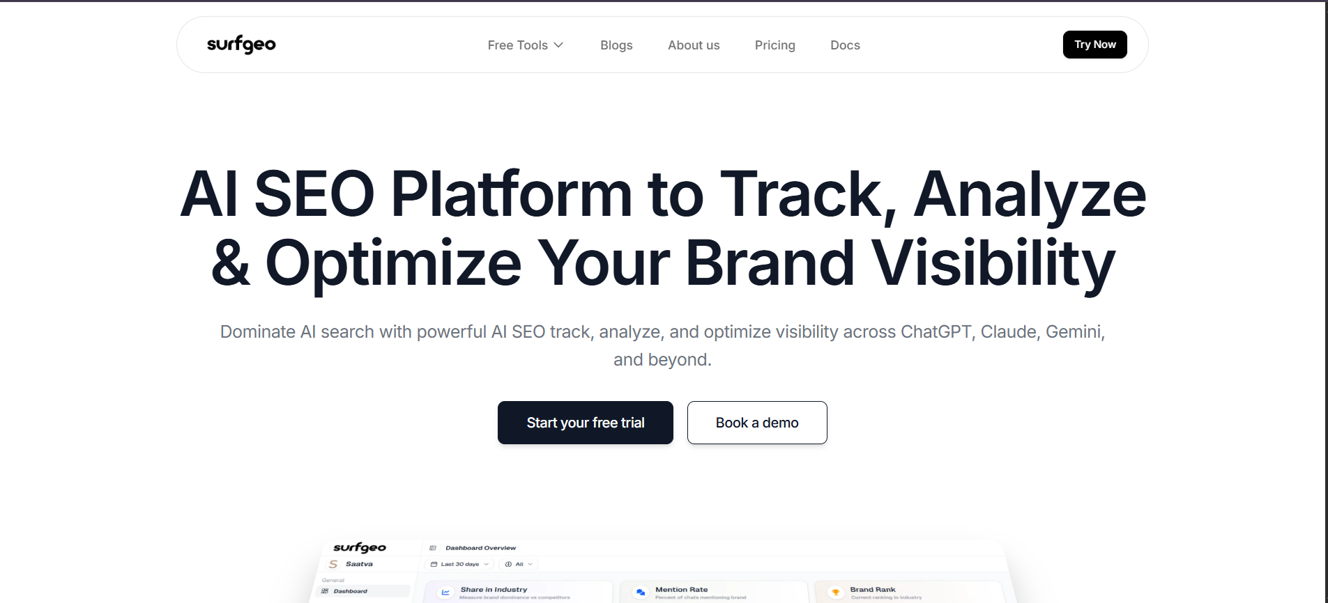Surfgeo - Main screenshot showing features and interface