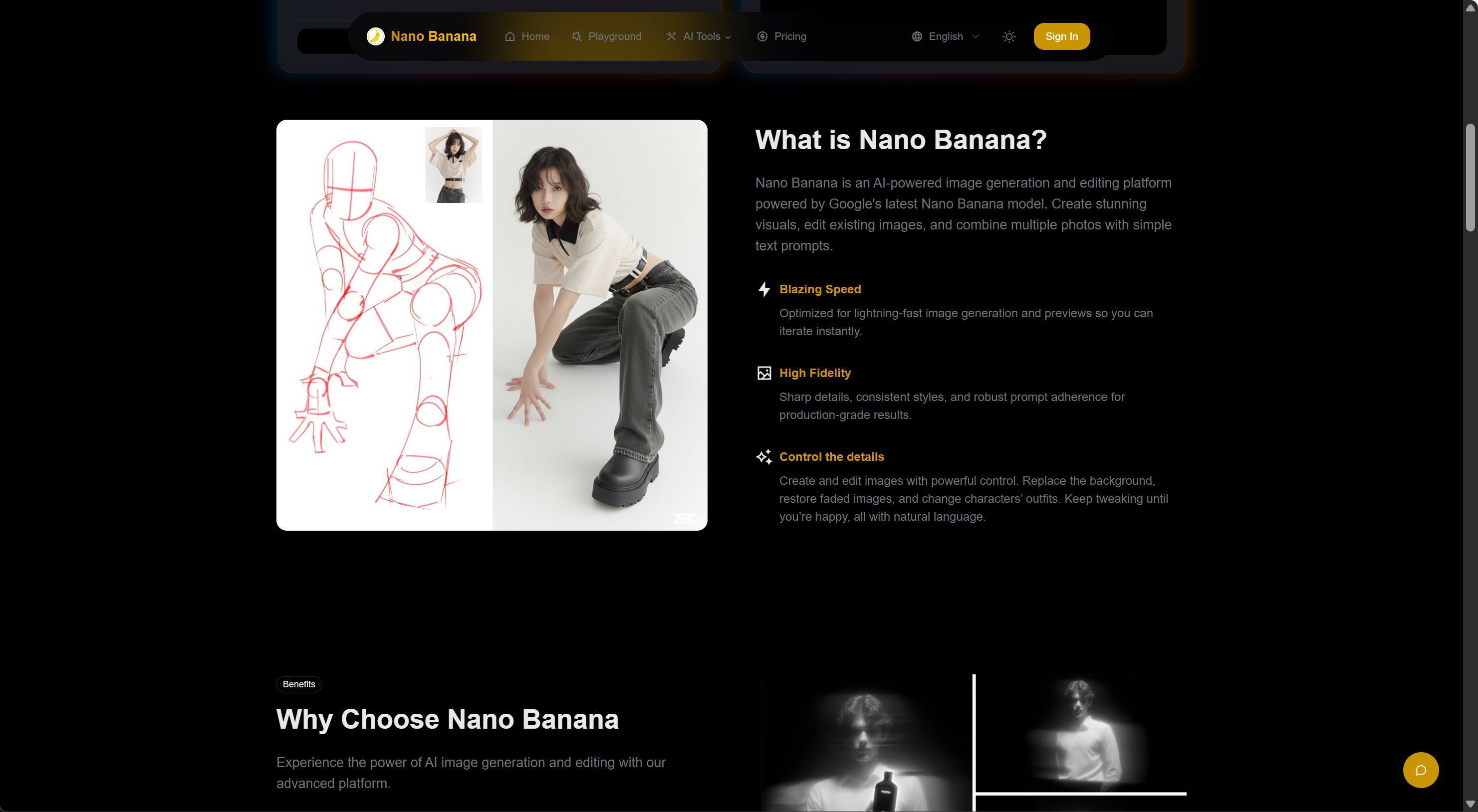 Mídia 2 de Editor de imagem de nano bananax ai - Crie, transforme e edite imagens com prompts simples de texto