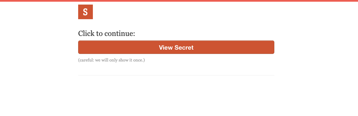 One Time Secret gallery image