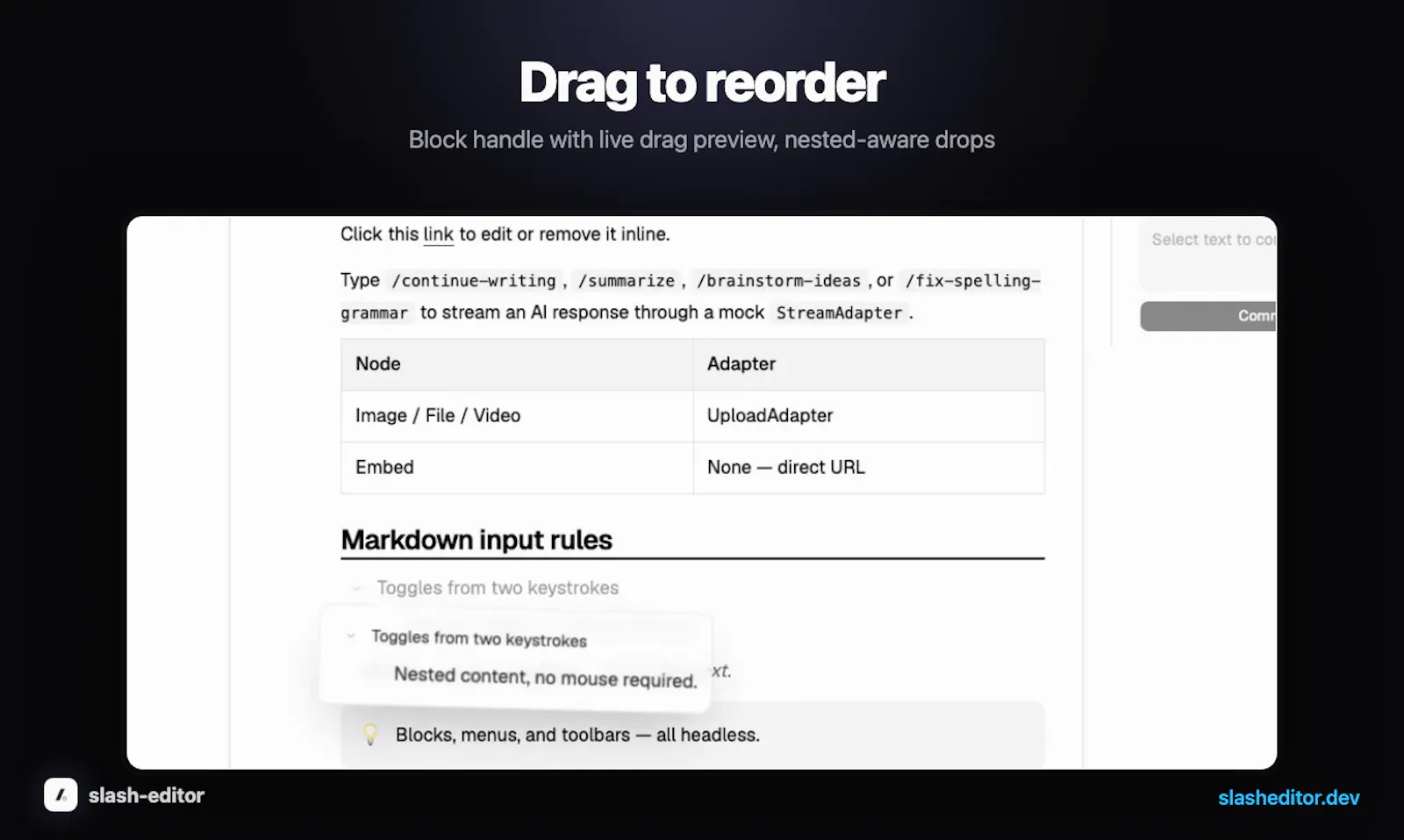 slash-editor screenshot 2