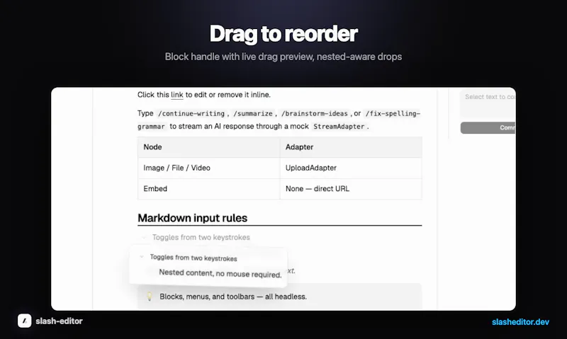 slash-editor screenshot 2