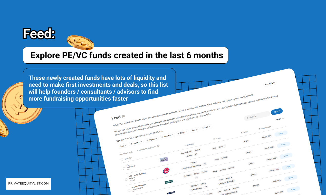 startuptile Private Equity List 2.0 + PEL feed-Major update of user-friendly alternative to Crunchbase