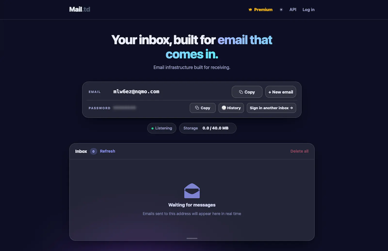 Mail.td screenshot 2