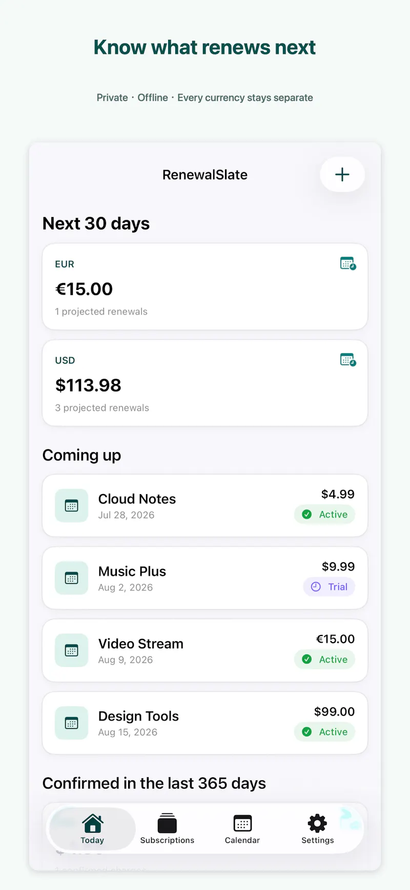 RenewalSlate screenshot 1