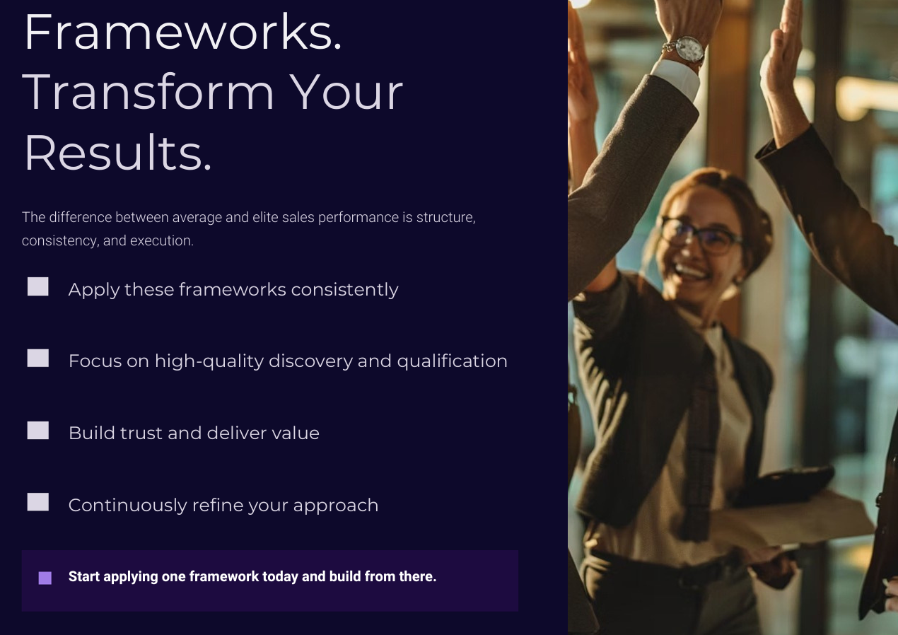 Sales Frameworks Bible gallery image