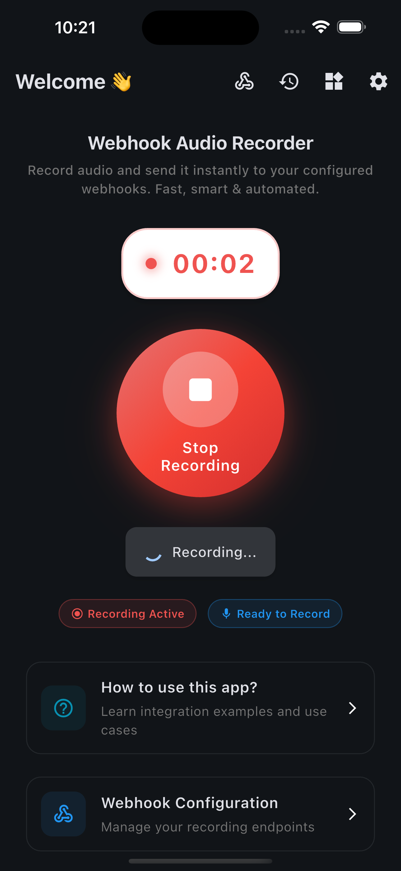 Webhook Audio Recorder gallery image