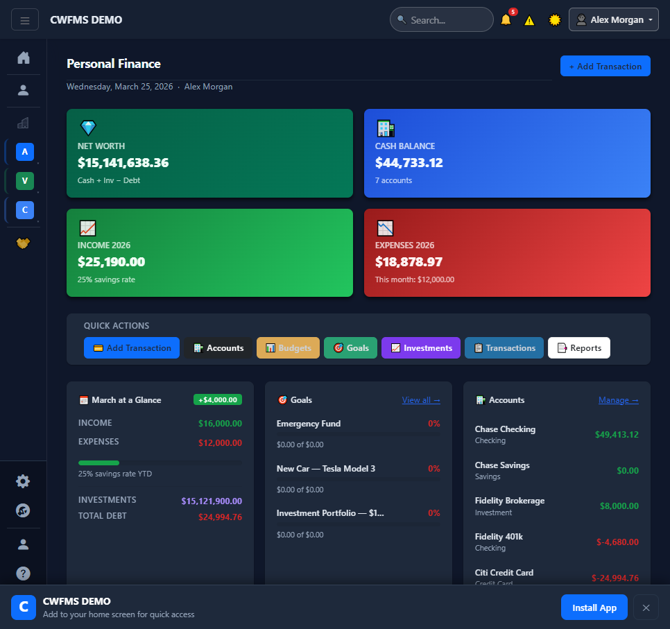 CWFMS Wealth Management System gallery image